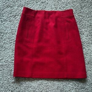 Talbots Red Mini Pencil Skirt
